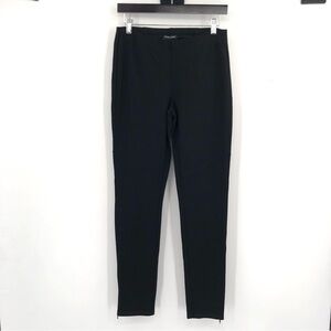 EILEEN FISHER Stretch Ponte Pants Zip Ankle XS Pull On Slim Leg Minimalism Black